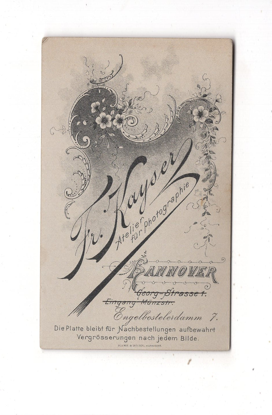 Fotografie Soldat - Hannover 1890er / CDV M1-05