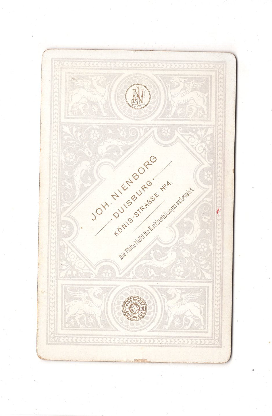 Fotografie Herrenportrait - Duisburg 1880er / CDV C1-20