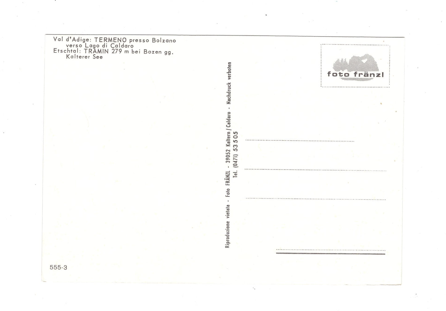 Ansichtskarte Etschtal / Tramin bei Bozen / Italien