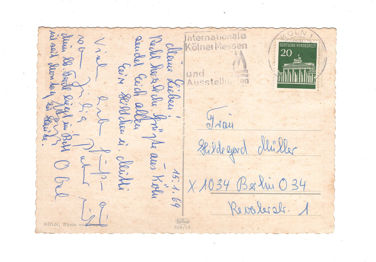 Ansichtskarte Köln am Rhein / Rhein und Dom / G1-58