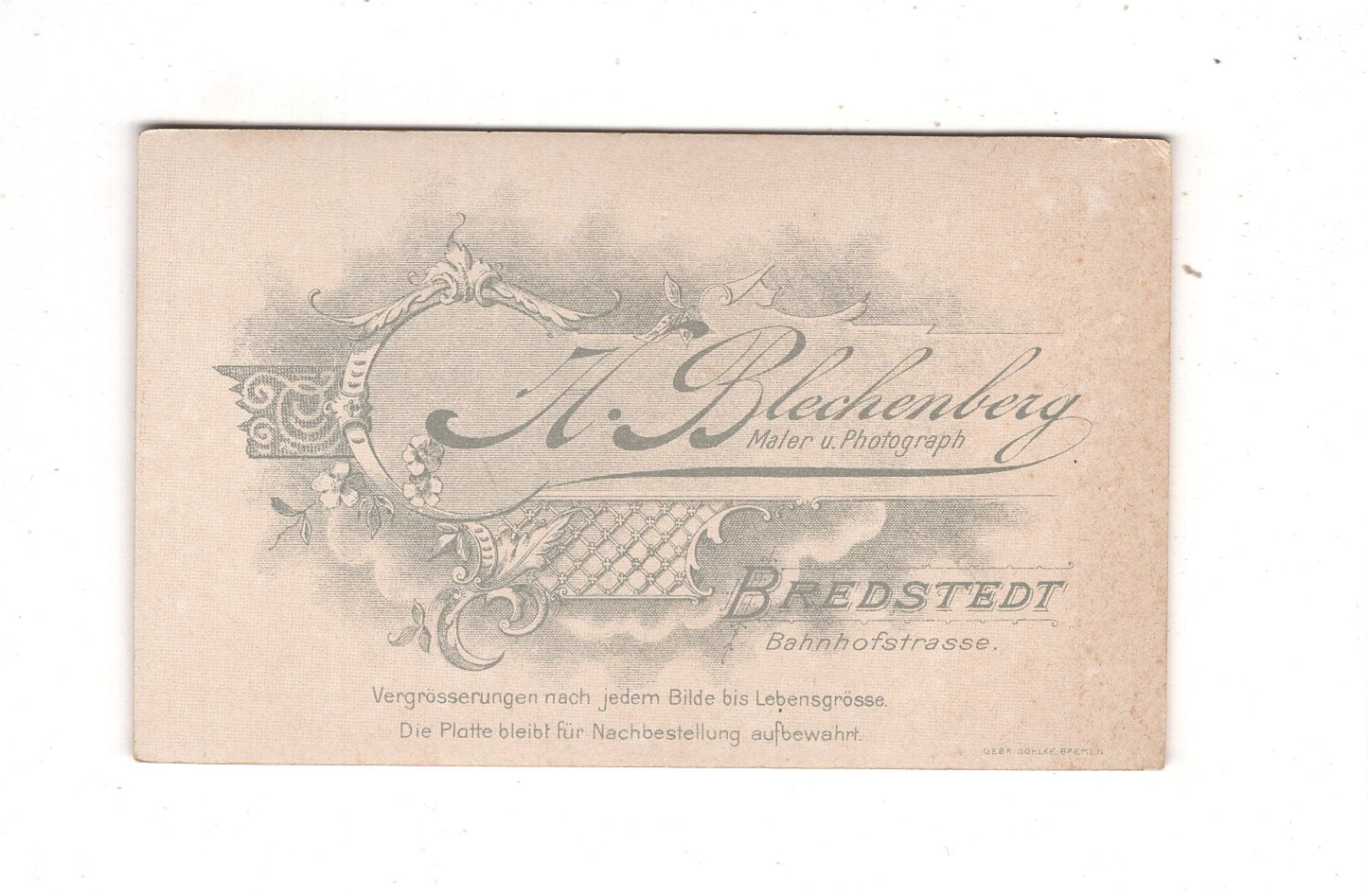 Fotografie Niedlicher kleiner Junge - Bredstedt 1890er / CDV M1-25