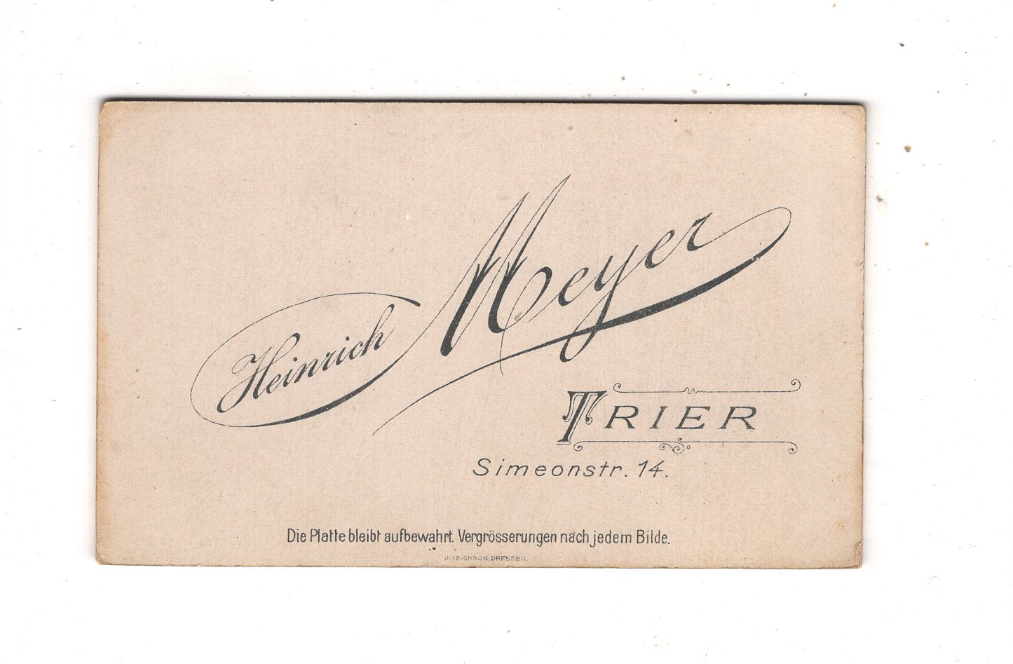 Fotografie Damenportrait - Trier 1890er / CDV N1-13