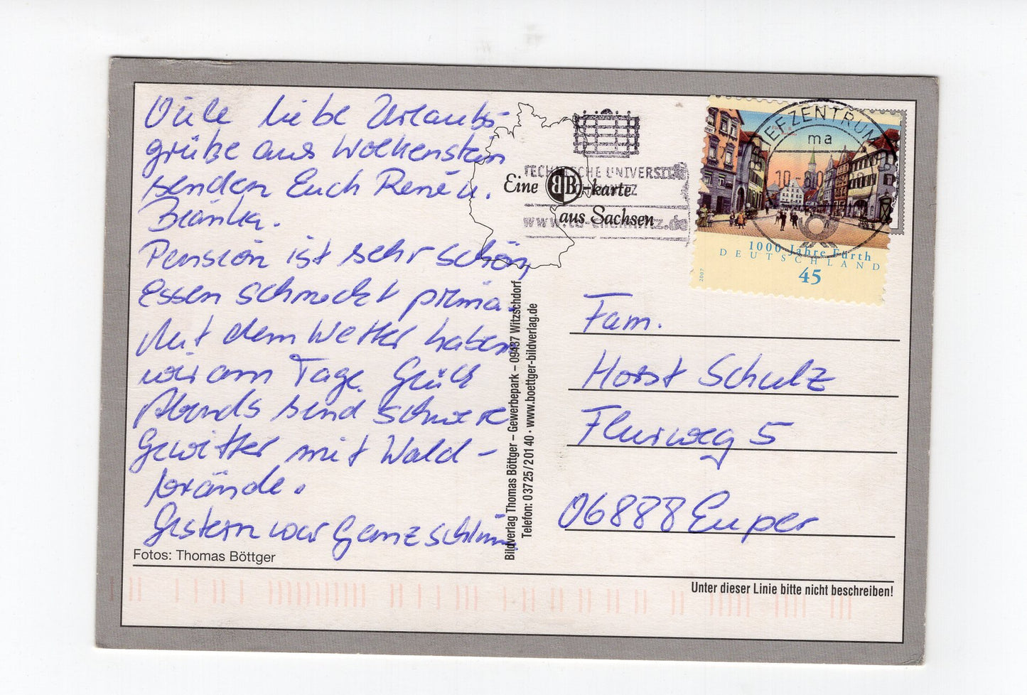 Ansichtskarte Erzgebirge / Wolkenstein / Augustusburg (Schloss) +++