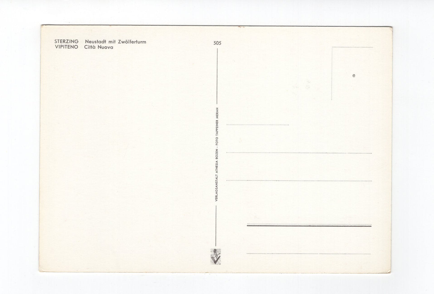 Ansichtskarte Sterzing / Neustadt mit Zwölferturm / Südtirol / Italien