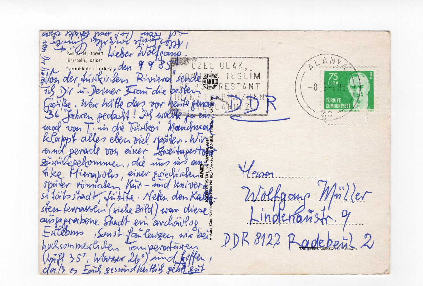 Ansichtskarte Pamukkale / Türkei