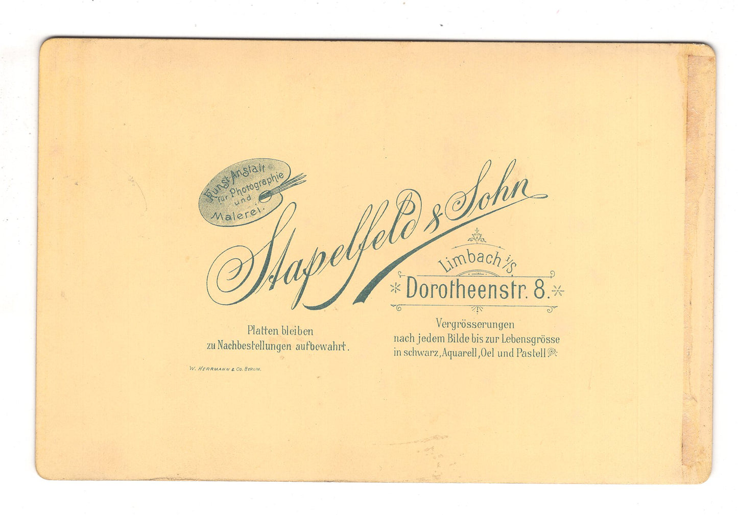 Fotografie Feine Dame - Limbach um 1890 / CAB W-22