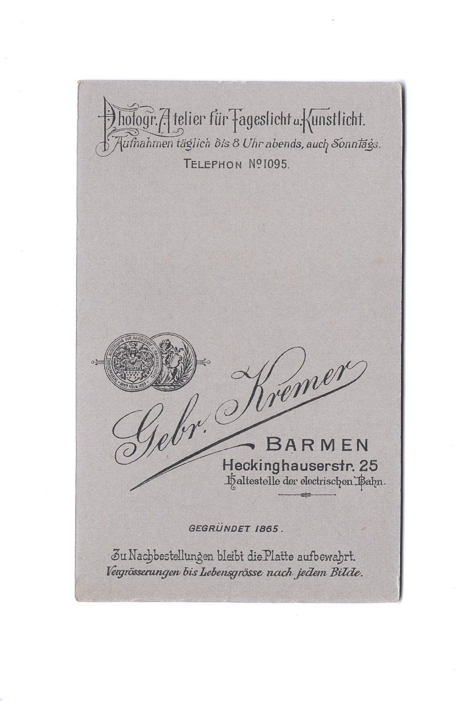 Fotografie Damenportrait - Barmen um 1900