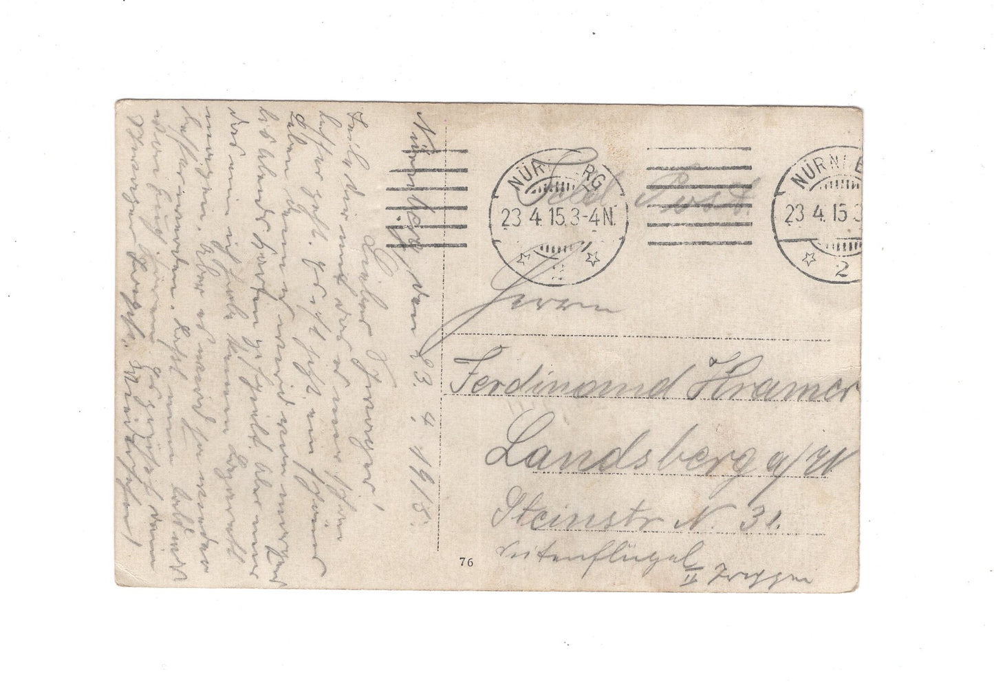 Ansichtskarte / Foto / Feldpost Soldatenportrait - Nürnberg 1915