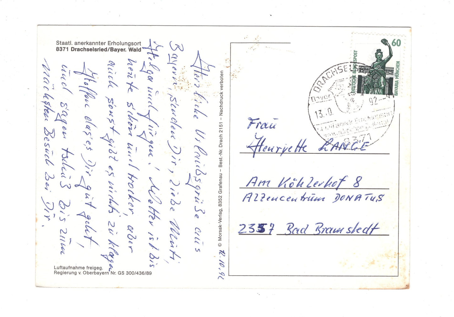 Ansichtskarte Drachselsried / Bayerischer Wald / I1-51