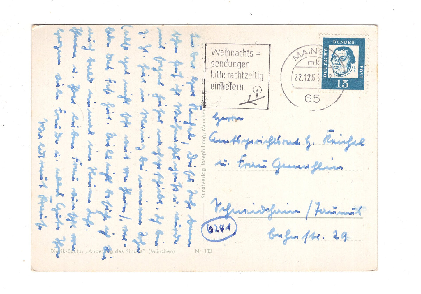 Ansichtskarte Feiertage / Frohe Weihnachten / K1-60