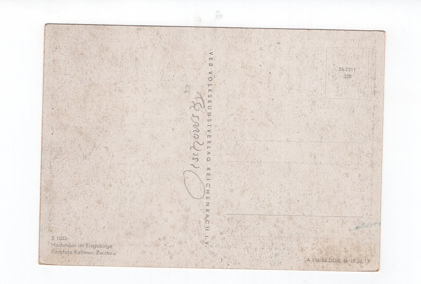 Ansichtskarte Hochmoor im Erzgebirge