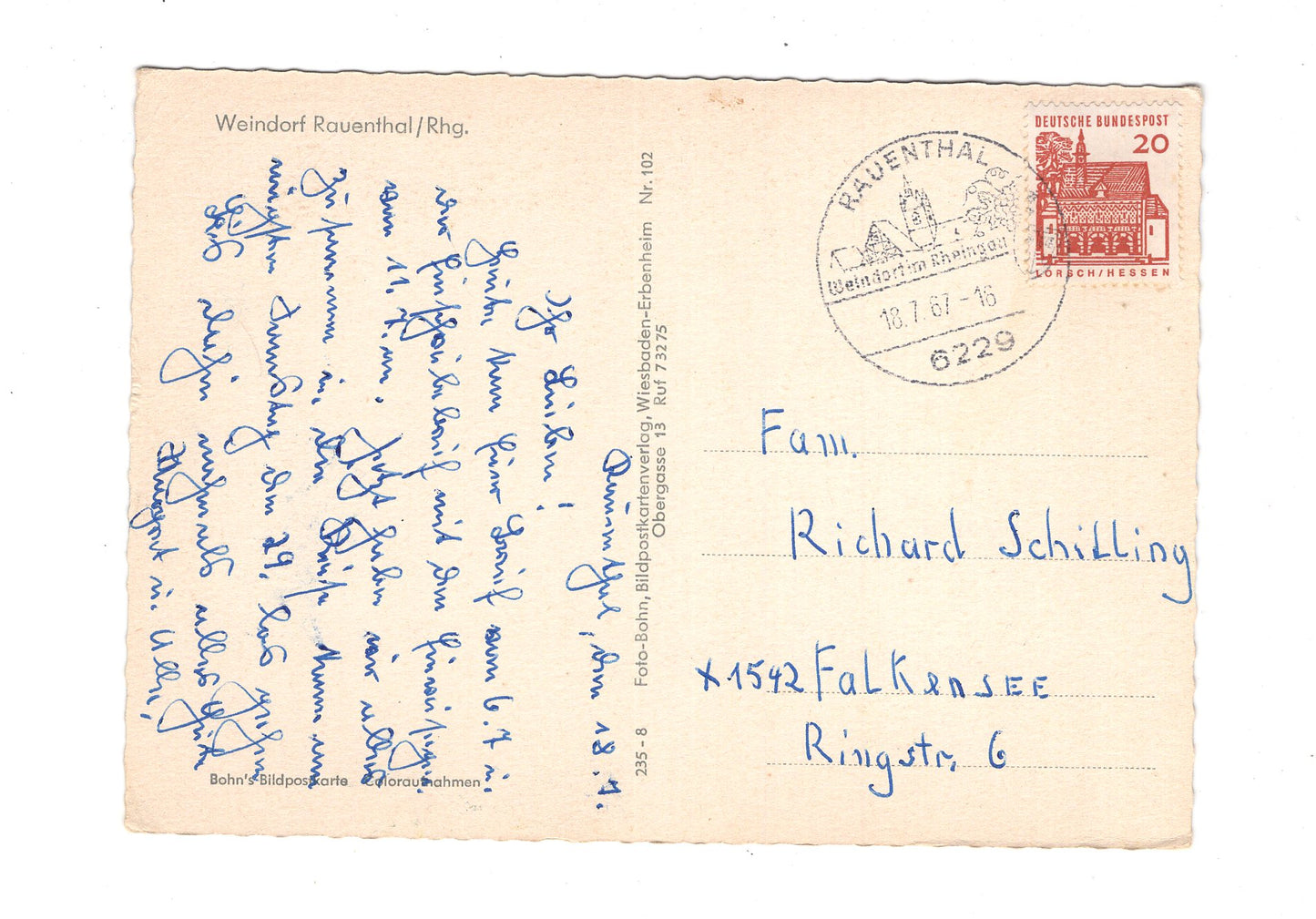 Ansichtskarte Weindorf Rauenthal / Rheingau