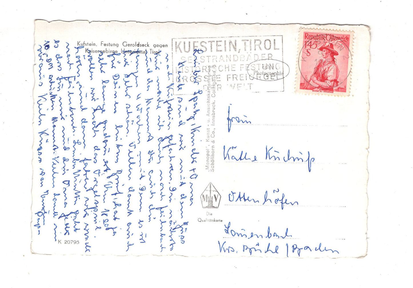 Ansichtskarte Kufstein / Tirol / Festung Geroldseck / Österreich / N1-64