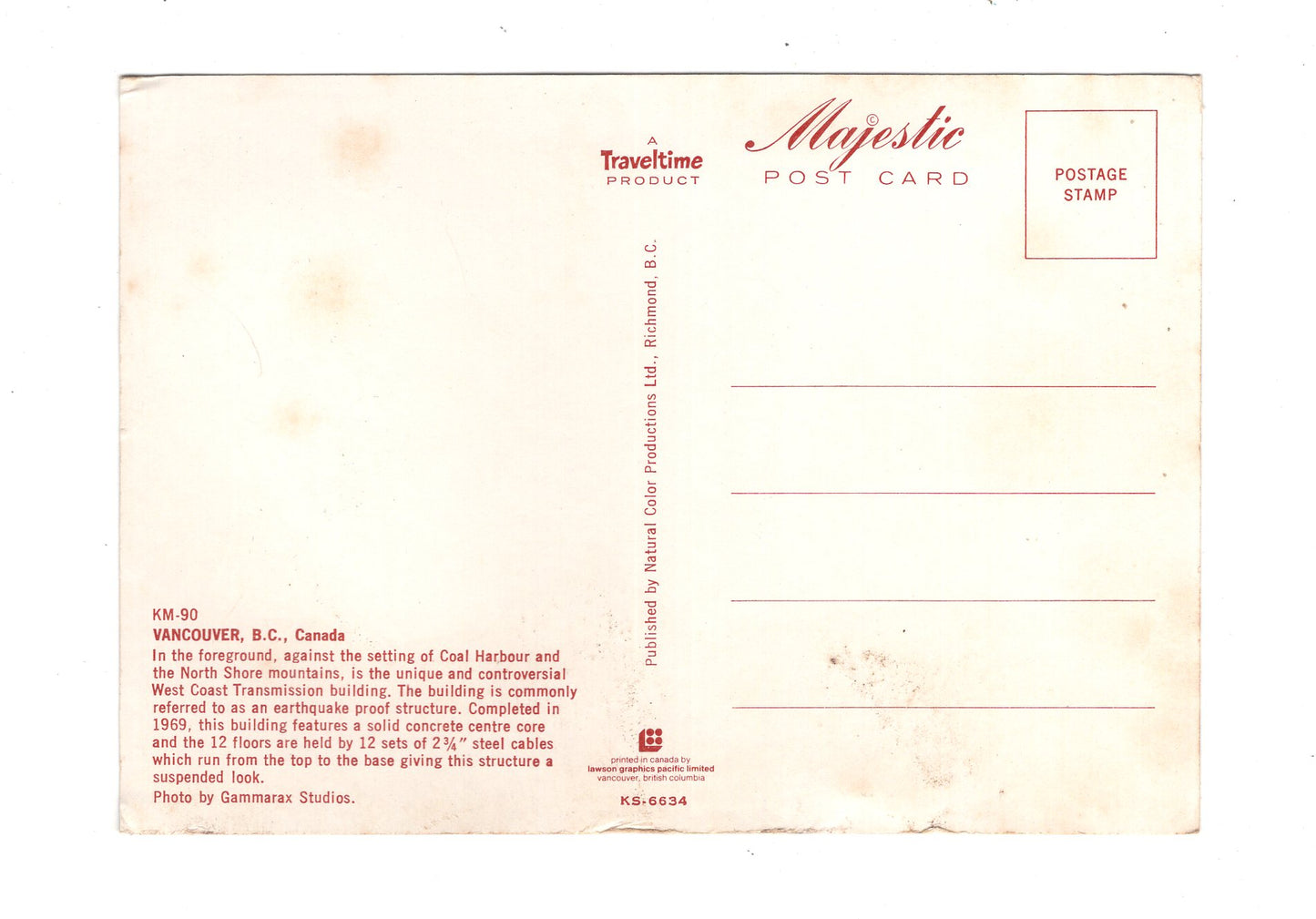 Ansichtskarte Vancouver / British Columbia / Kanada