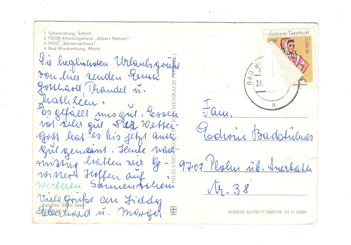 Ansichtskarte Unteres Schwarzatal / HOG Schweizerhaus +++