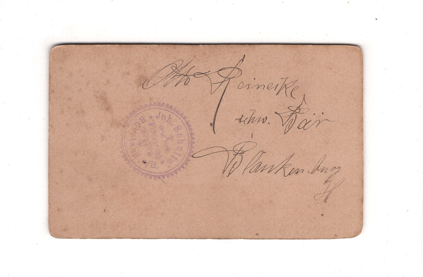 Fotografie Herrenportrait / benannt - Rübeland am Harz 1890er / CDV C1-21