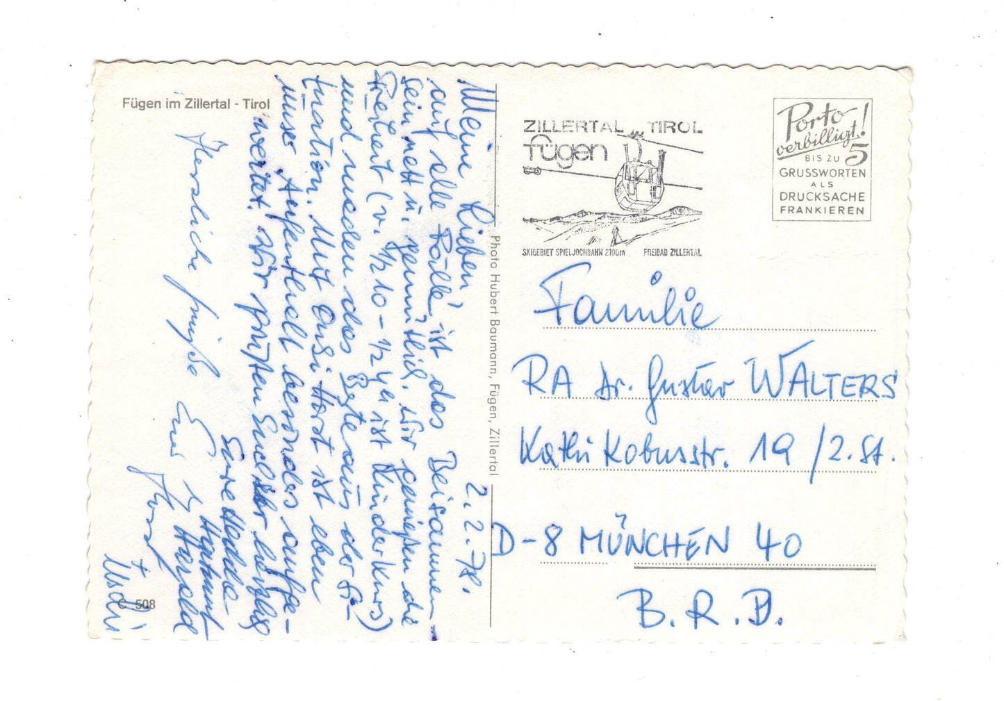 Ansichtskarte Fügen / Zillertal / Tirol / Österreich