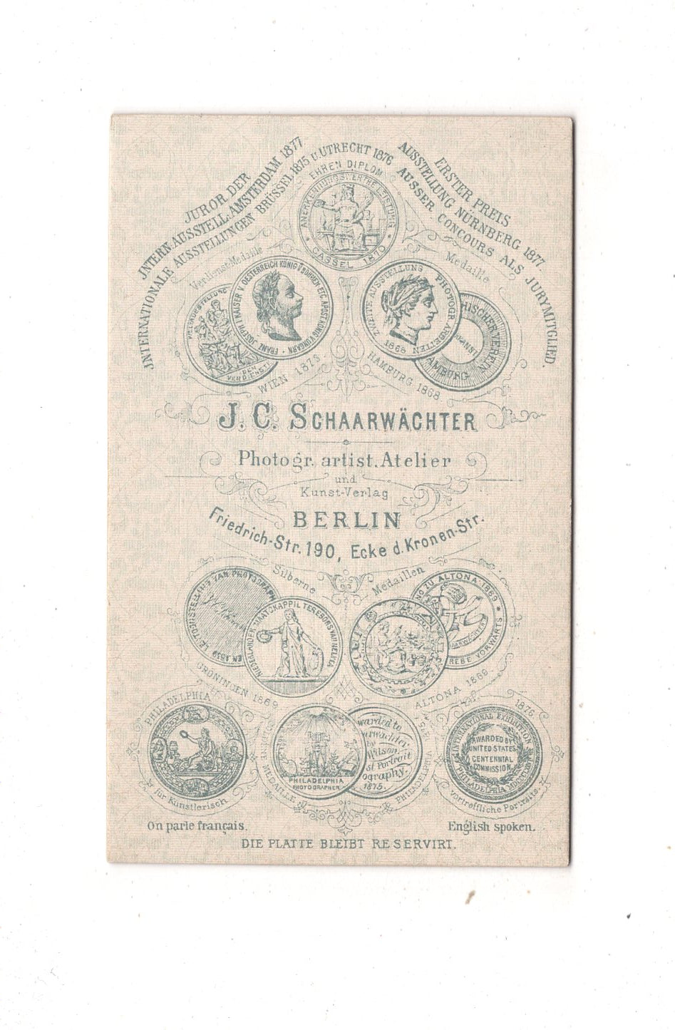 Fotografie Feines junges Mädchen - Berlin 1880er / CDV D1-26