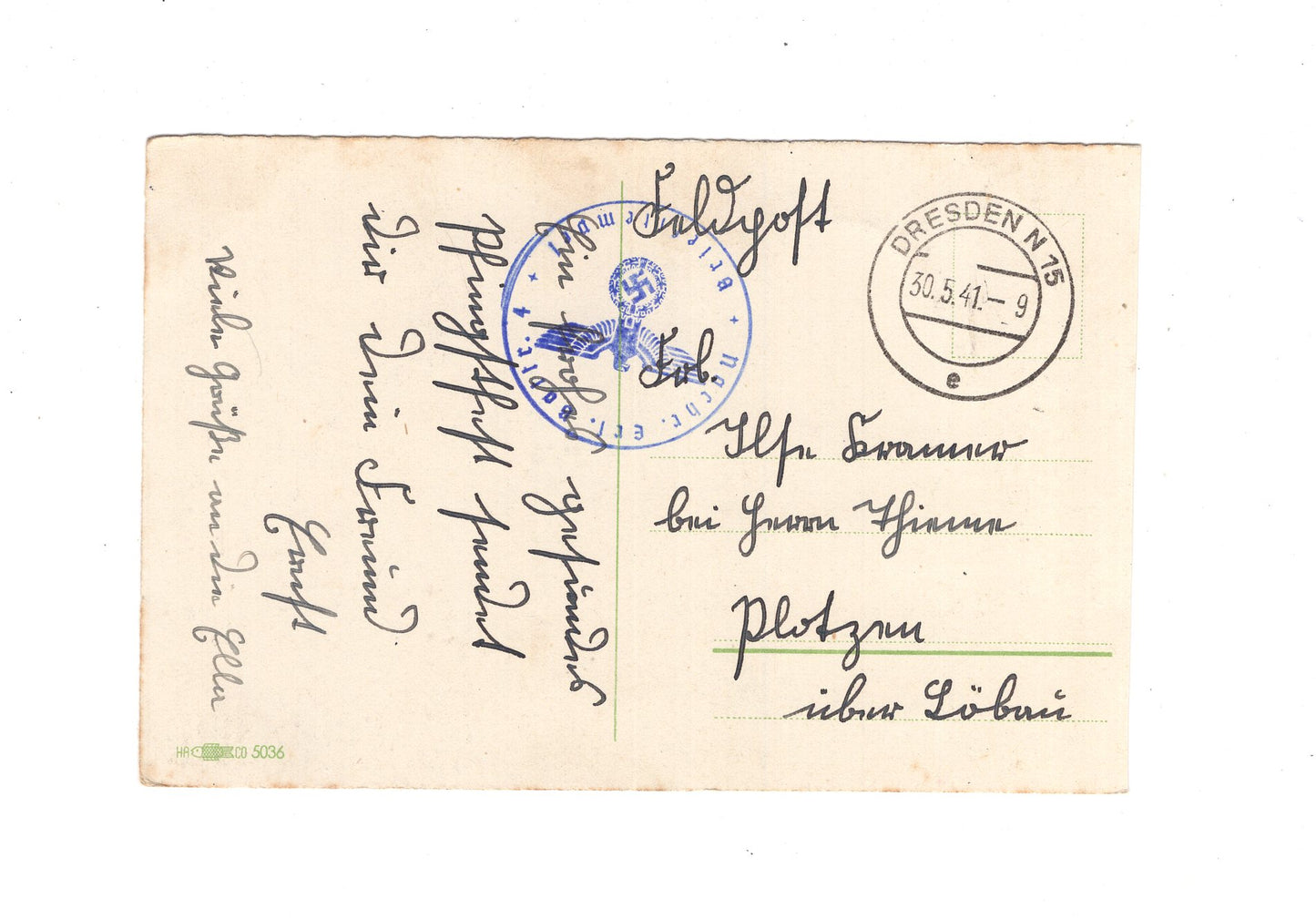 Ansichtskarte / Feldpost Pfingstgruß - Dresden 1941
