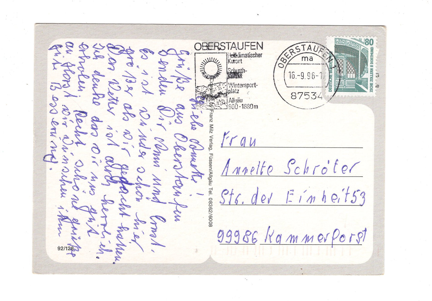 Ansichtskarte Oberstaufen im Allgäu / H1-55