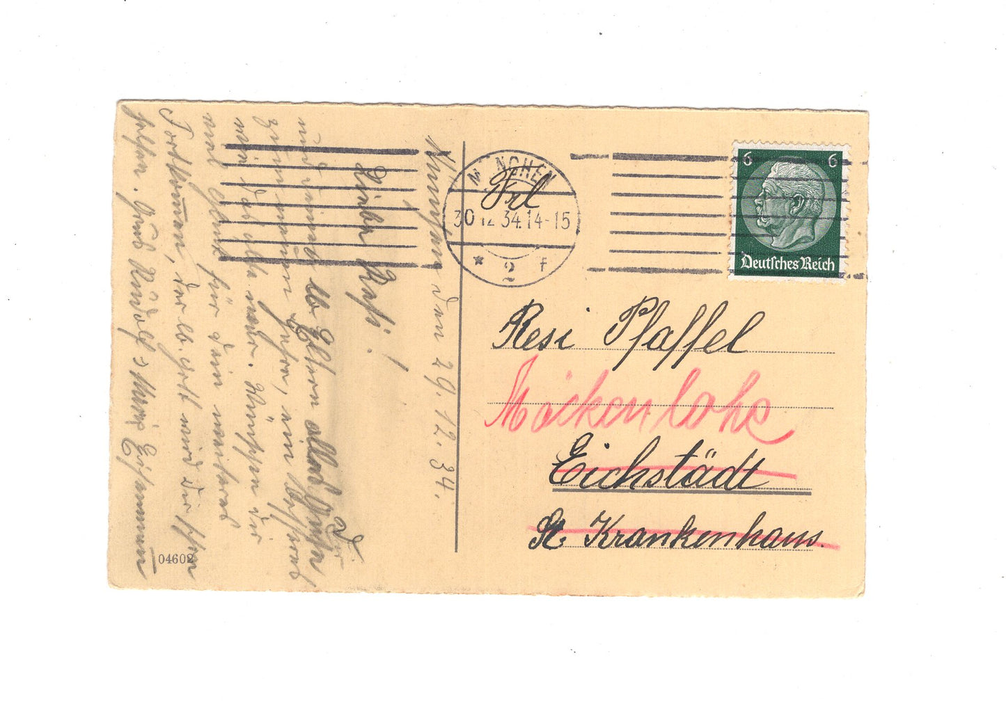 Ansichtskarte Feiertage / Frohes neues Jahr - 1934