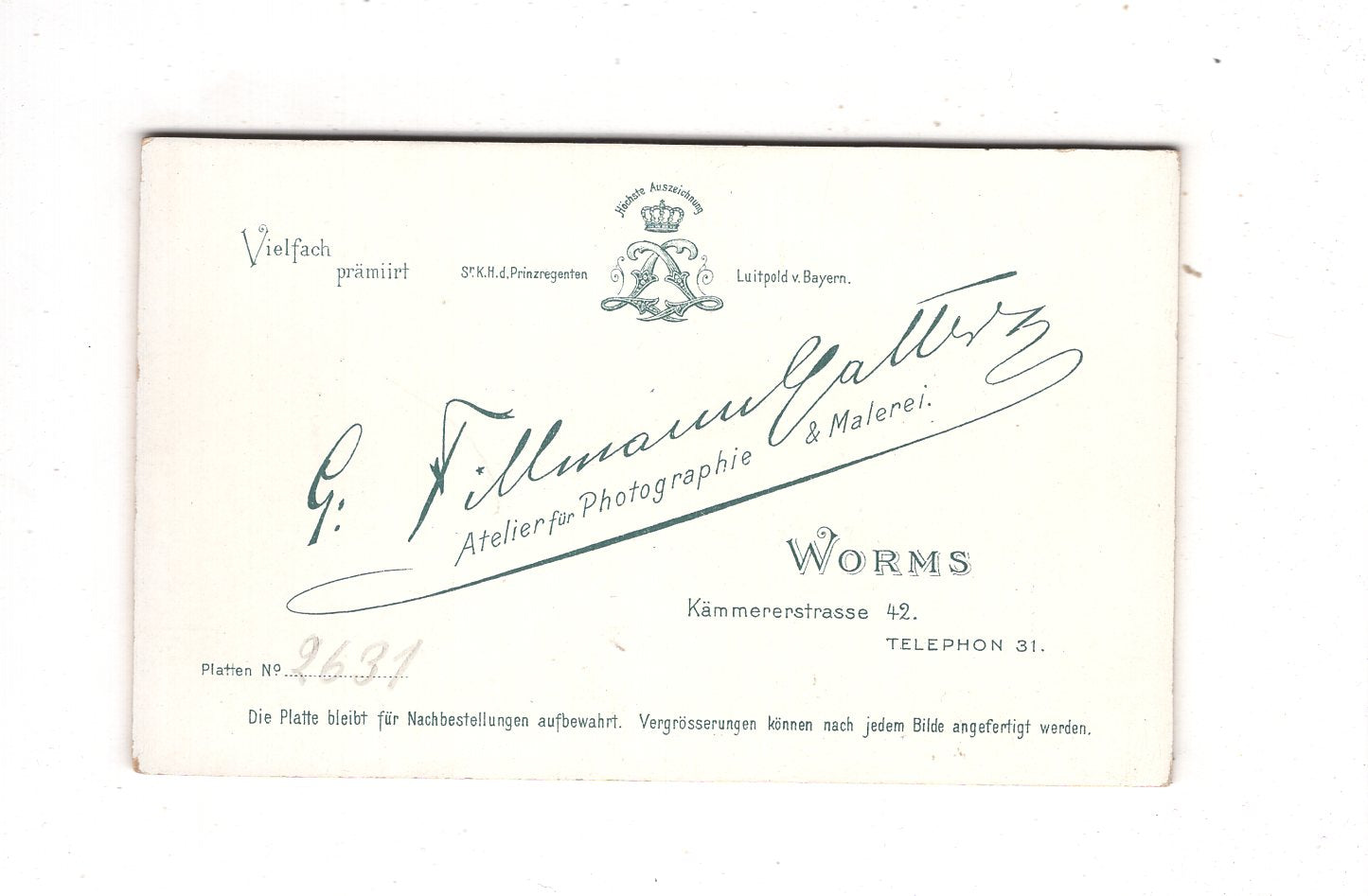 Fotografie Schönes Kinderbild / Baby - Worms 1890er / CDV N1-09