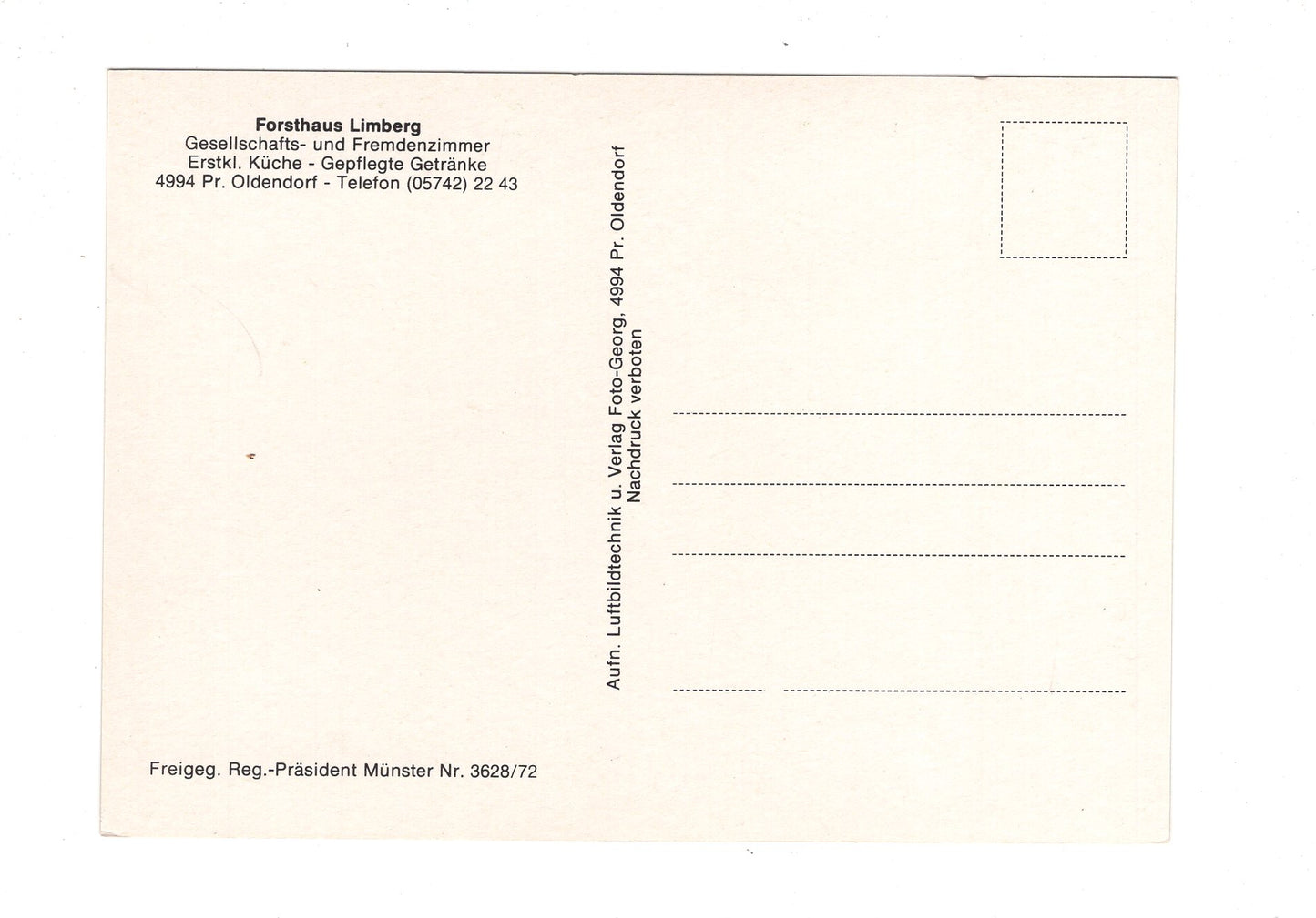 Ansichtskarte Forsthaus Limberg / Pr. Oldendorf / I1-51