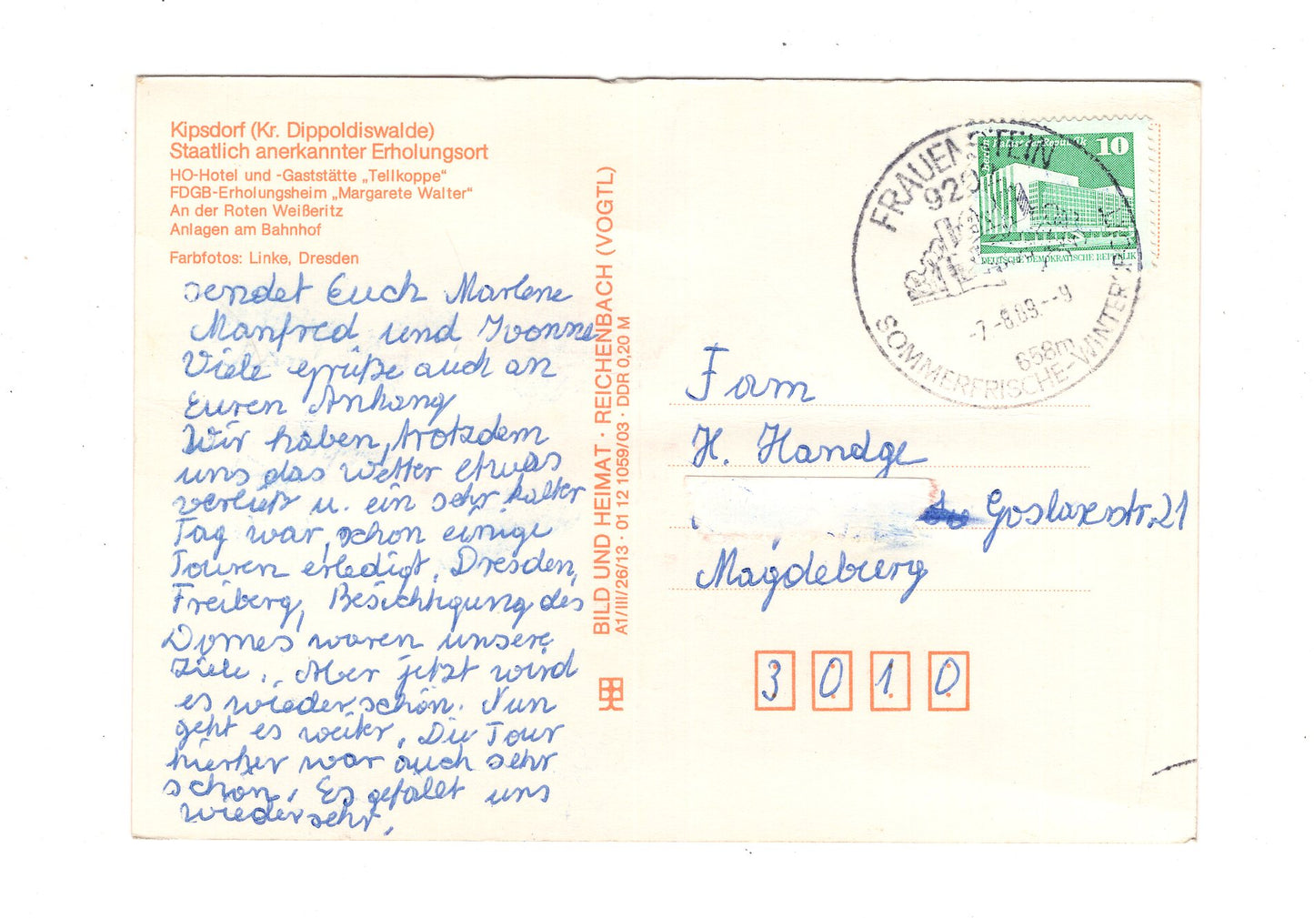 Ansichtskarte Kipsdorf / Kreis Dippoldiswalde