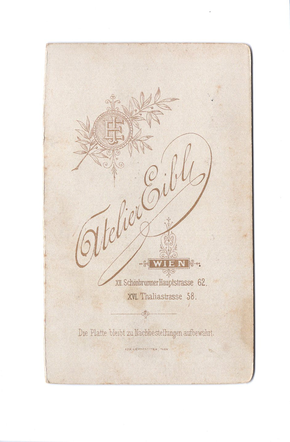 Fotografie Damenportrait - Wien 1880er