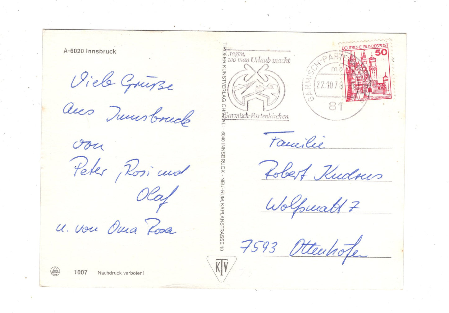 Ansichtskarte Innsbruck / Tirol / Österreich / N1-64