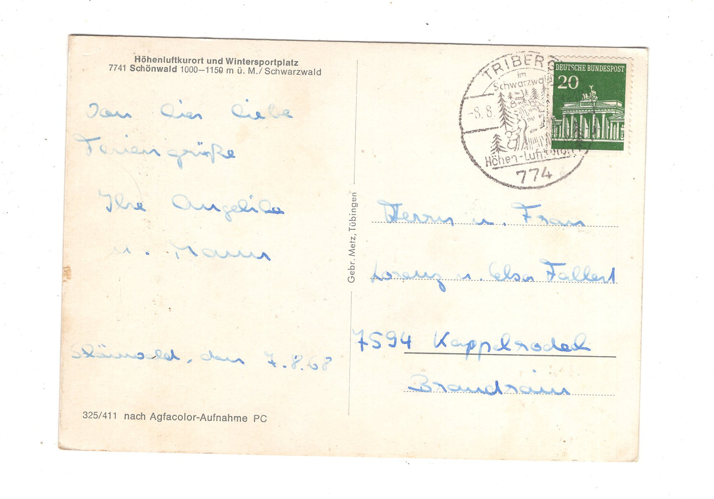 Ansichtskarte Schönwald / Schwarzwald / K1-58