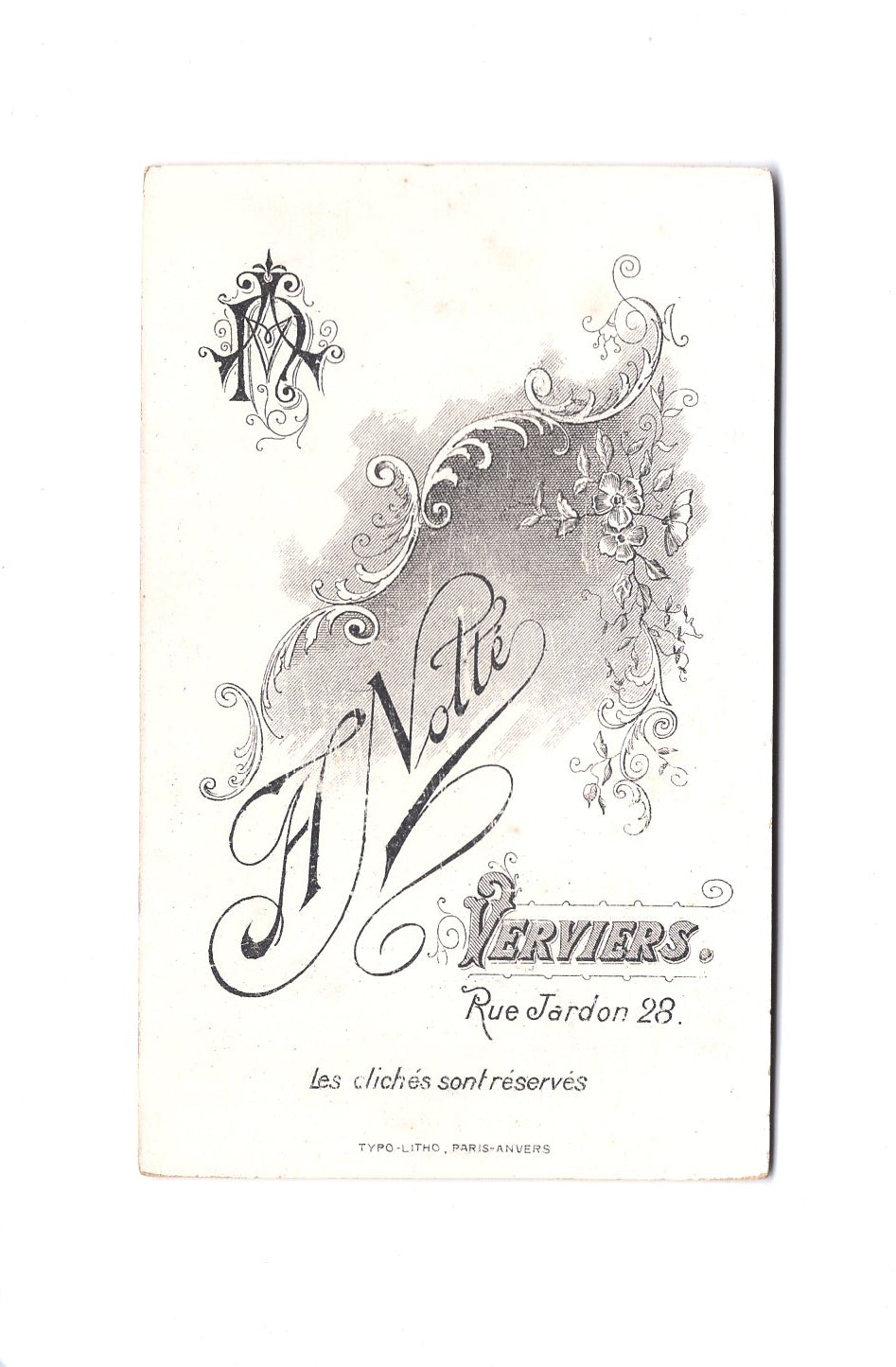 Fotografie Damenportrait - Verviers 1890er