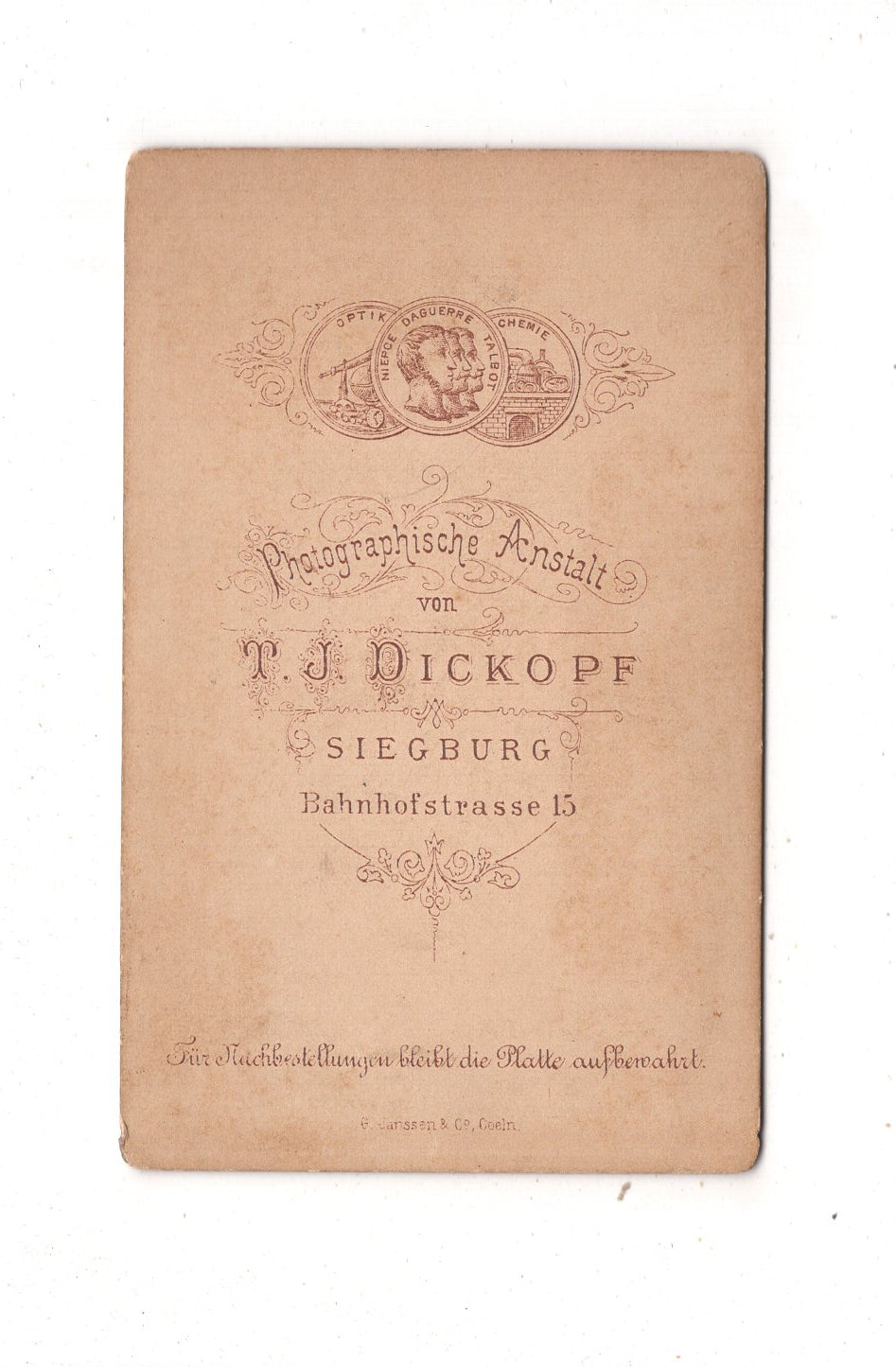Fotografie Feine Dame - Siegburg 1880er / CDV L1-24