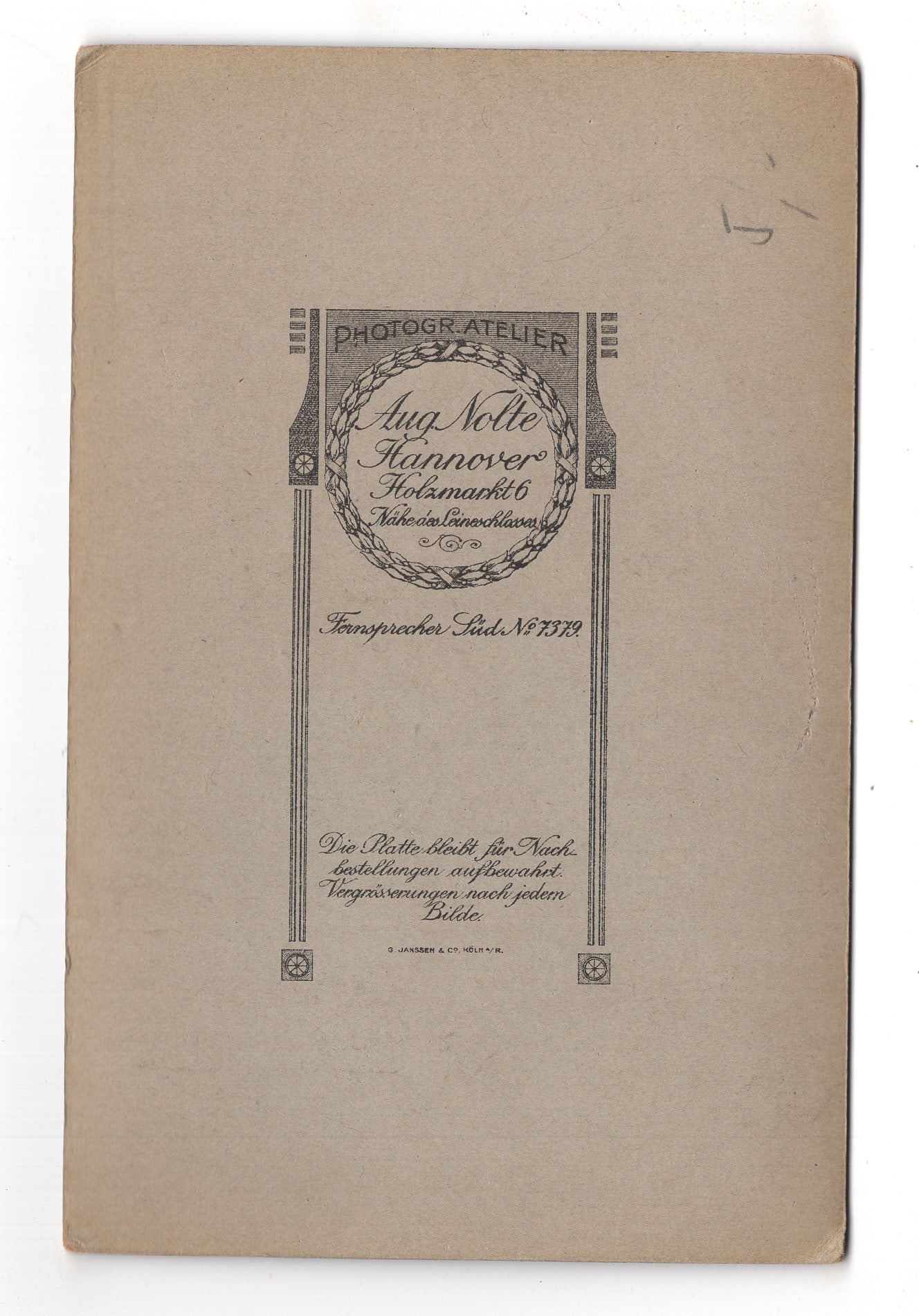 Fotografie Schönes Familienbild - Hannover 1910er / CAB U-20