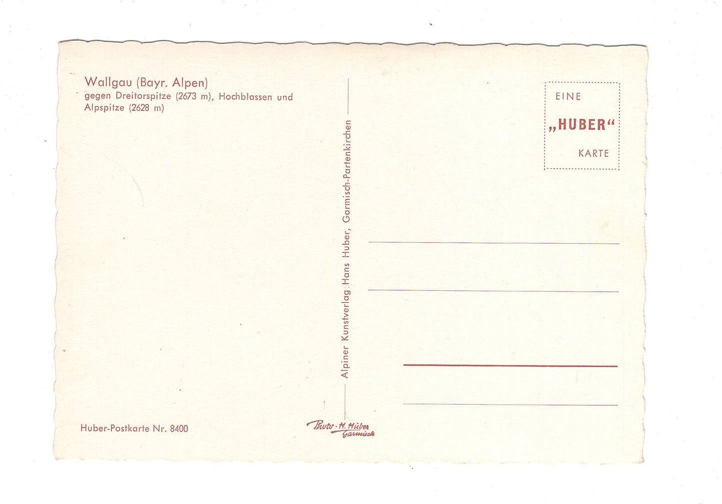 Ansichtskarte Wallgau / Bayerische Alpen / I1-51