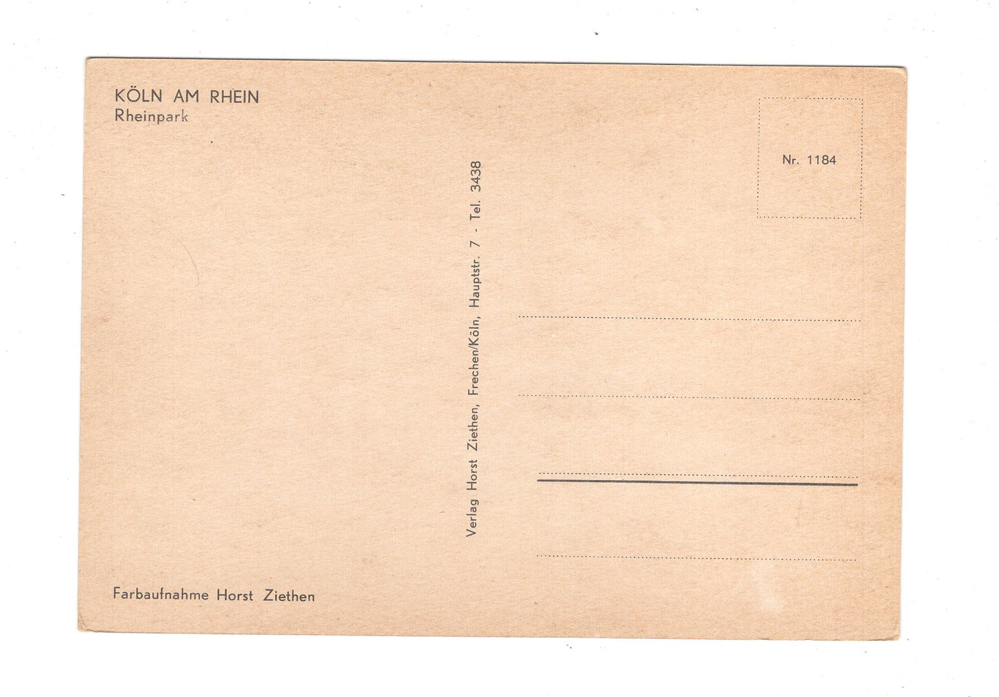 Ansichtskarte Köln am Rhein / Rheinpark / G1-58