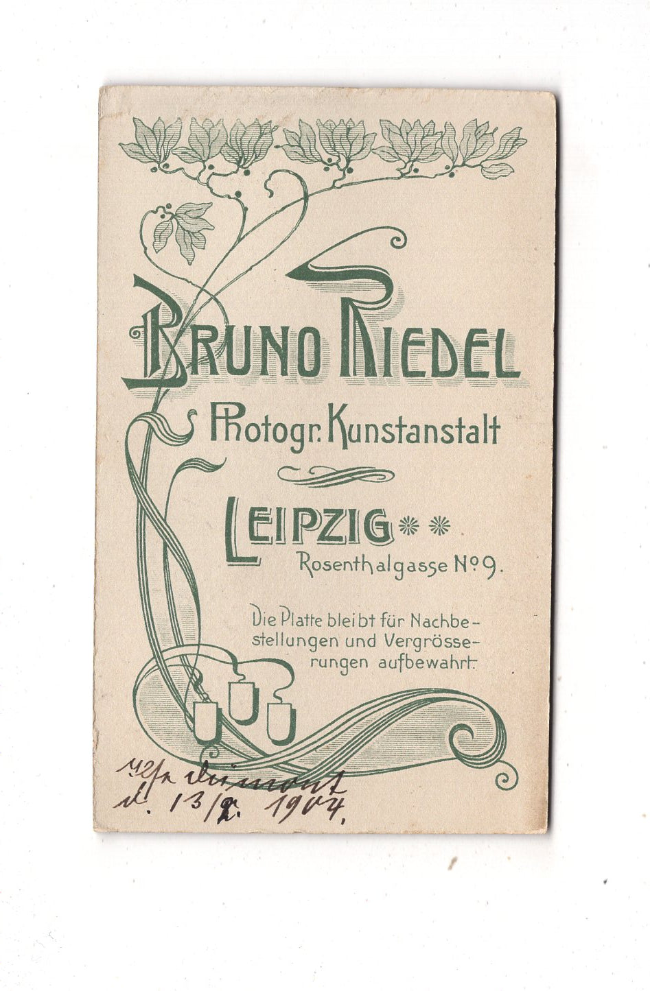 Fotografie Feines junges Mädchen - Leipzig 1904 / CDV D1-26