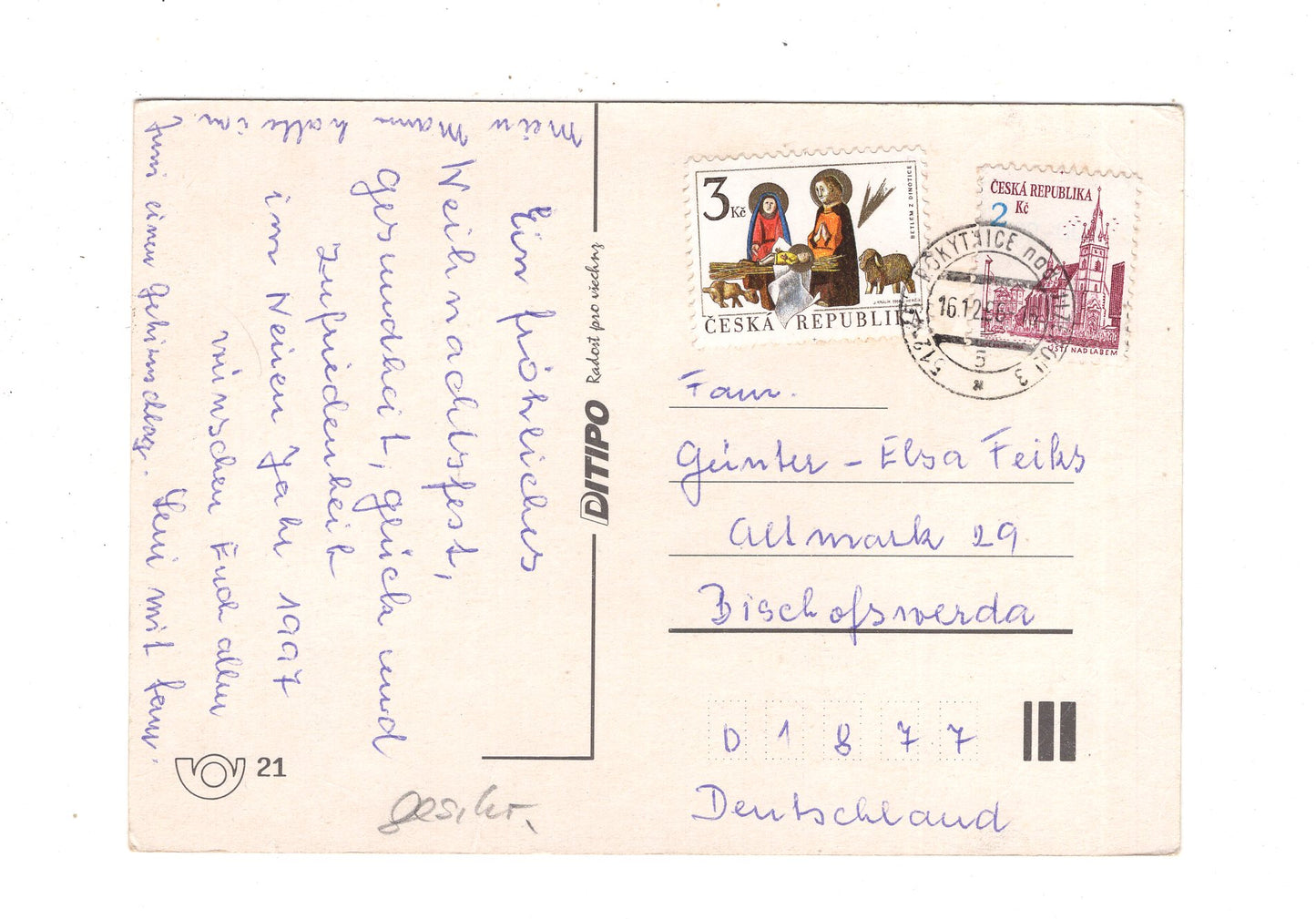 Ansichtskarte Feiertage / Frohe Weihnachten / K1-61