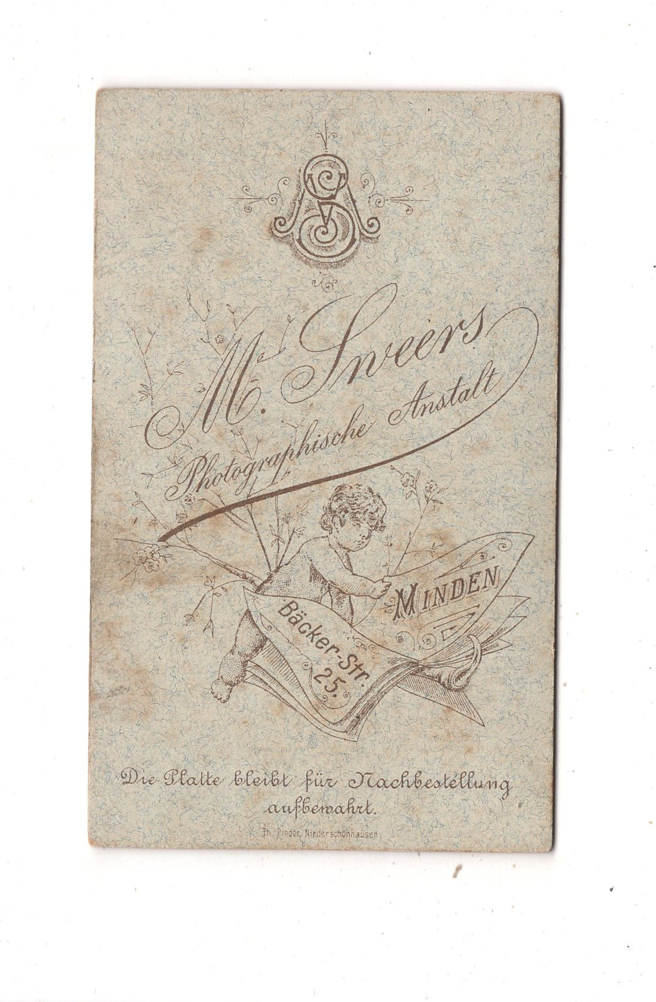 Fotografie Soldat mit Orden - Minden 1890er / CDV M1-06