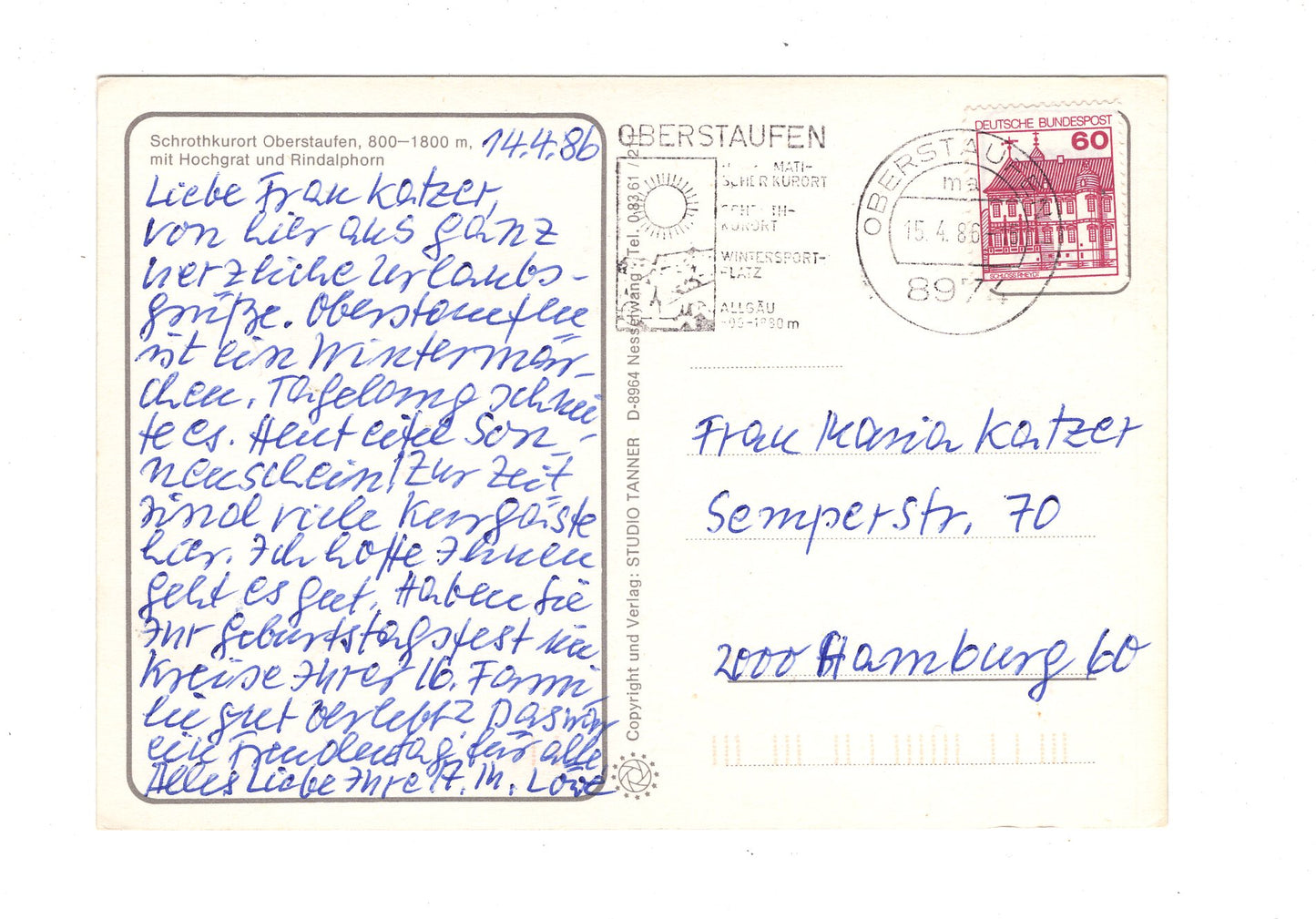 Ansichtskarte Oberstaufen / Oberallgäu / H1-55