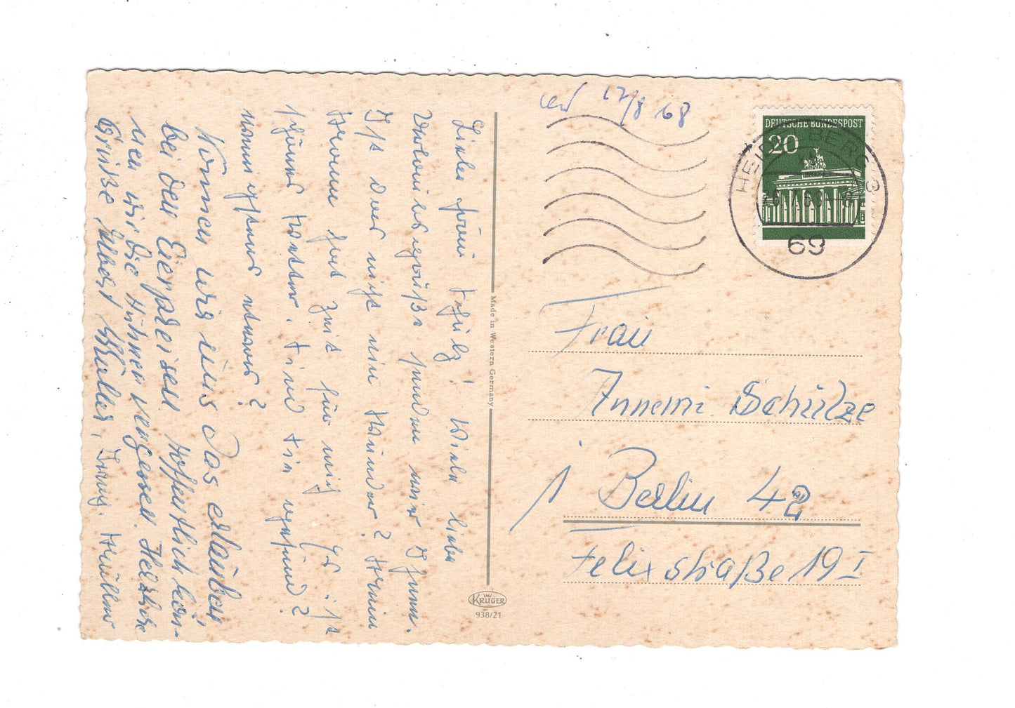 Ansichtskarte Grüße aus Heidelberg / I1-68