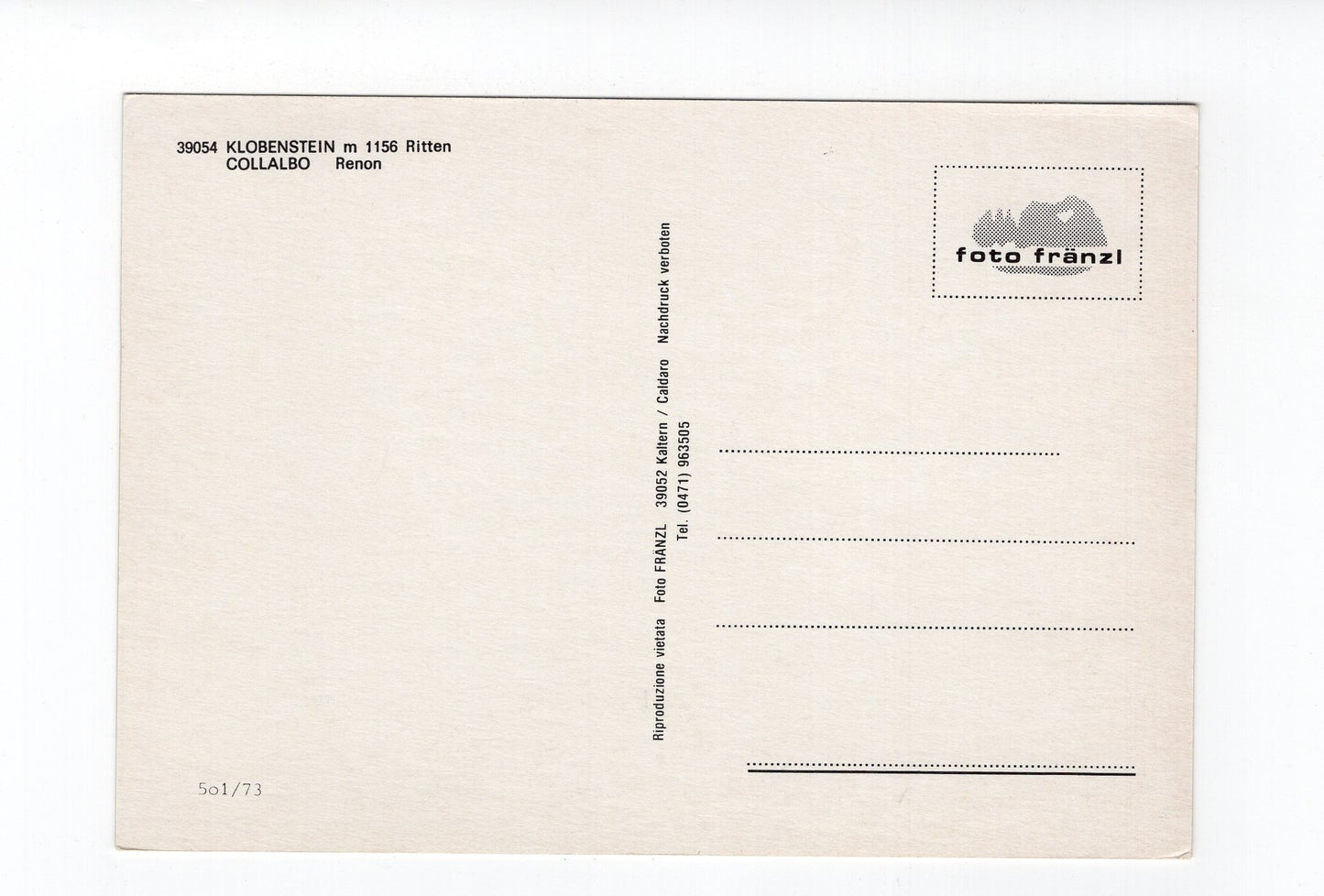 Ansichtskarte Klobenstein / Ritten / Südtirol / Italien