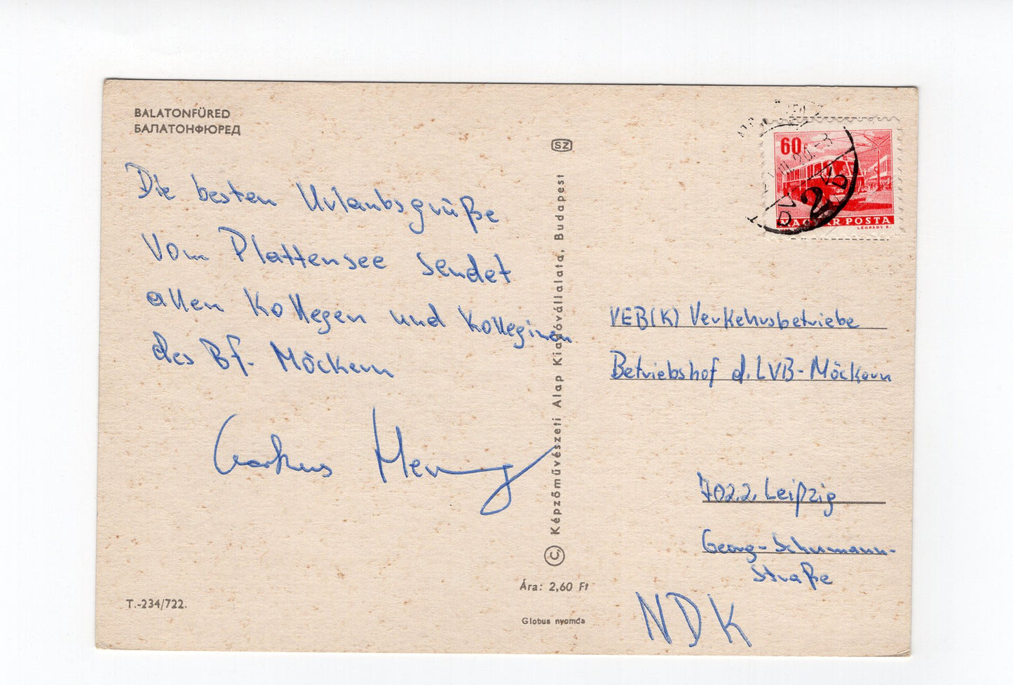 Ansichtskarte Balatonfüred / Ungarn