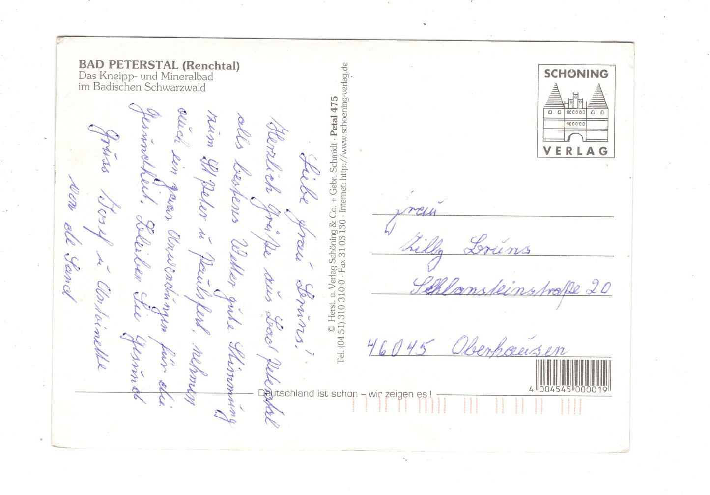 Ansichtskarte Bad Peterstal im Schwarzwald / K1-58