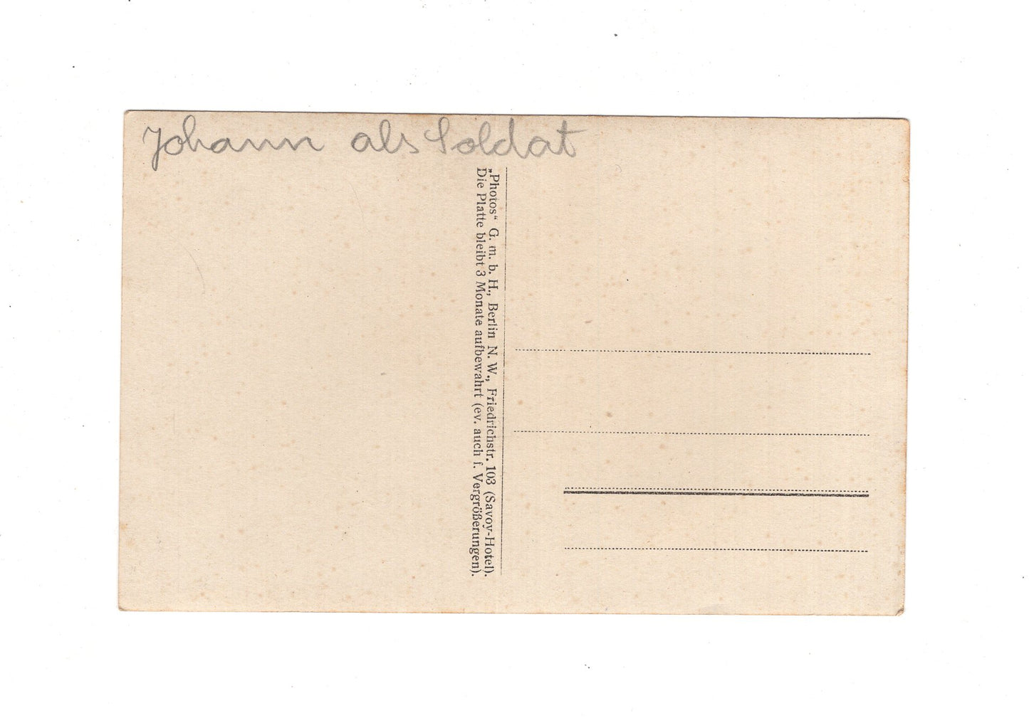 Ansichtskarte Soldat / Soldatenportrait - Berlin