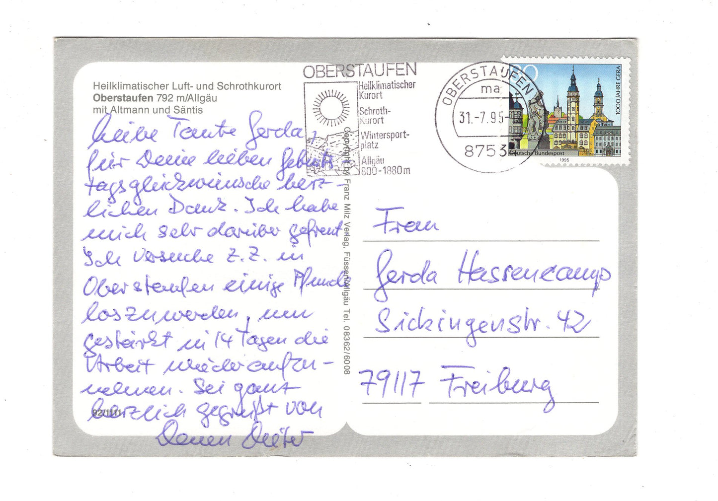 Ansichtskarte Metro-Ferienklub / Oberstaufen / Oberallgäu / H1-55