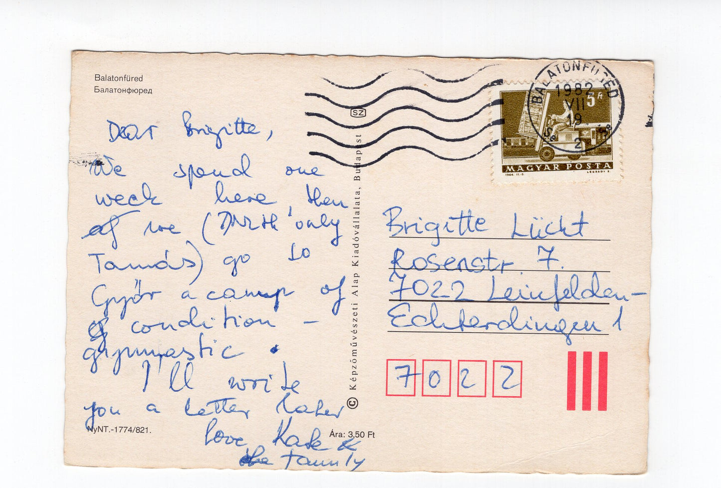 Ansichtskarte Balatonfüred / Ungarn