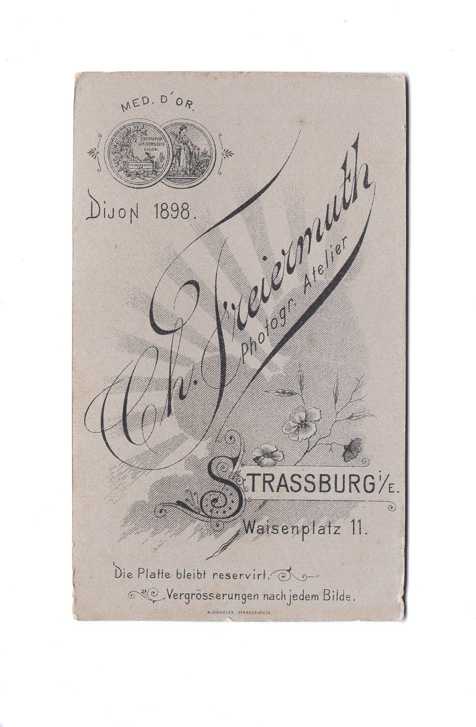 Fotografie Herrenportrait - Straßburg 1890er