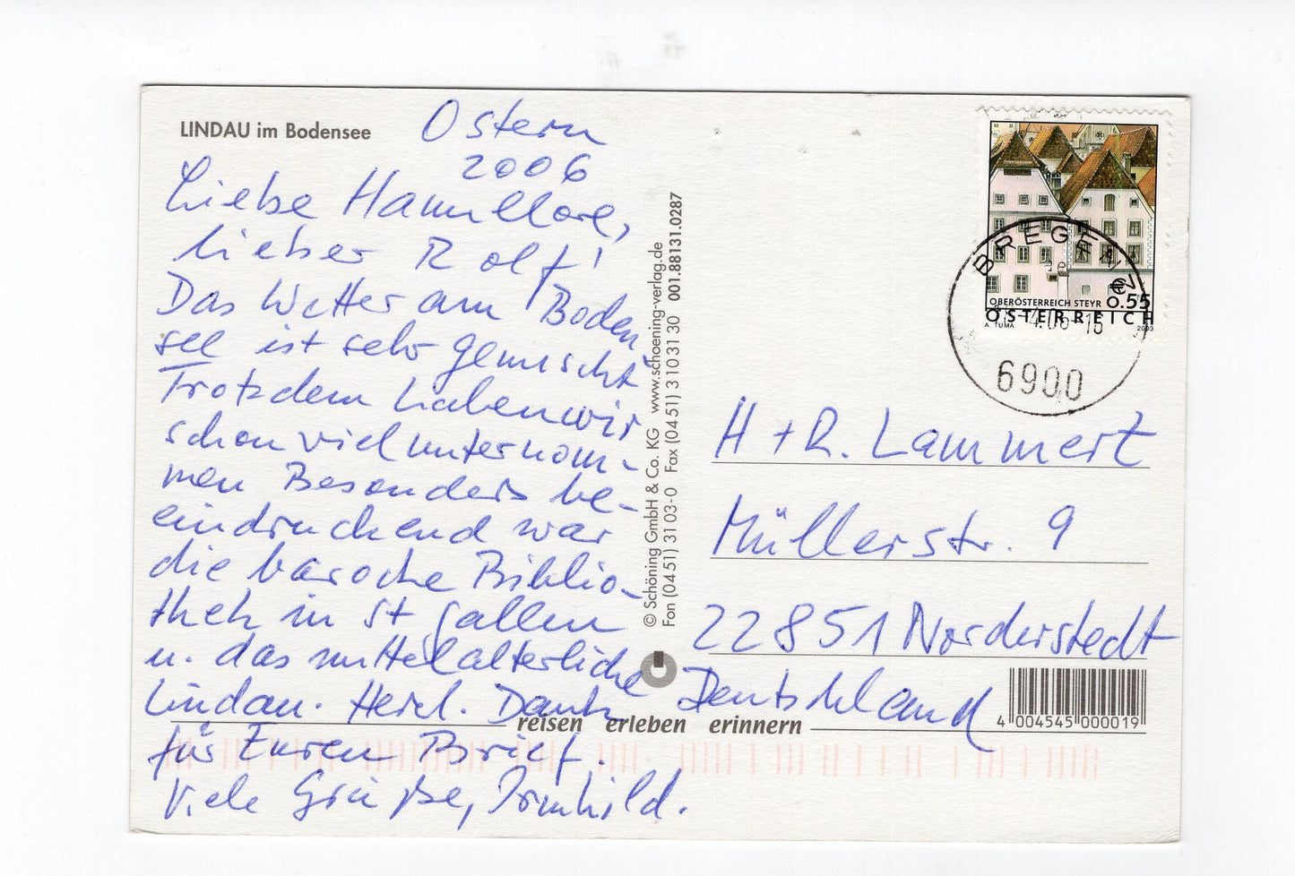 Ansichtskarte Lindau im Bodensee / Mangturm / Rathaus +++