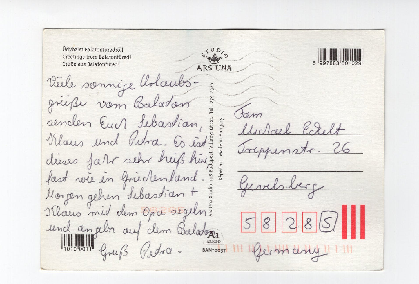 Ansichtskarte Balatonfüred / Ungarn